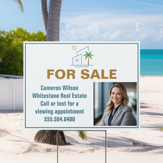 Beach Real Estate Company House For Sale Yard Sign (Creator Uploaded)