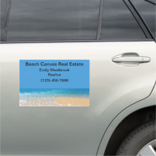 Beach Realtor Car Advertising Magnets
