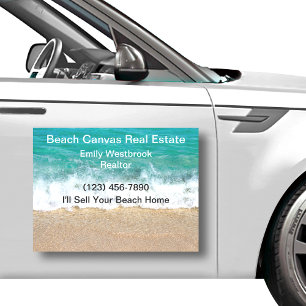 Beach Realtor Home Sales Theme Car Magnet