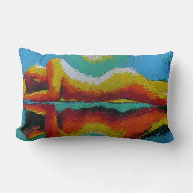 Beach Reflections Lumbar Pillow (Front)
