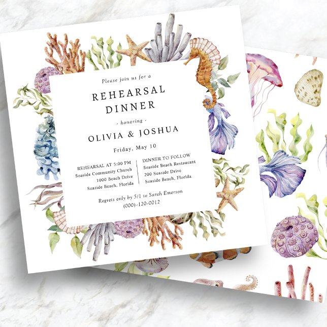 Beach Rehearsal Dinner Invitation (Beach Rehearsal Dinner Invitation
)
