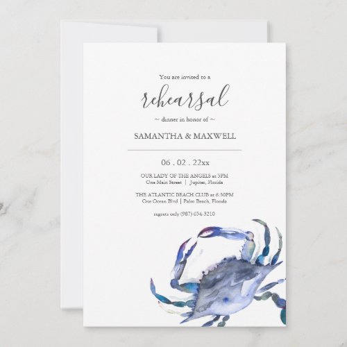 Beach Rehearsal Dinner Invitation Template