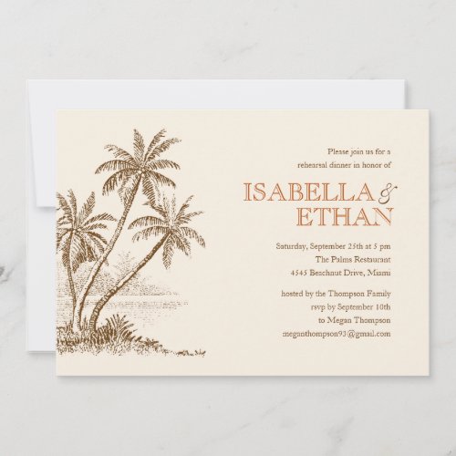 Beach Rehearsal Dinner Invitations