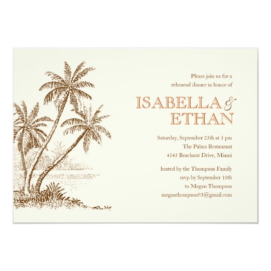 Beach Rehearsal Dinner Invitations