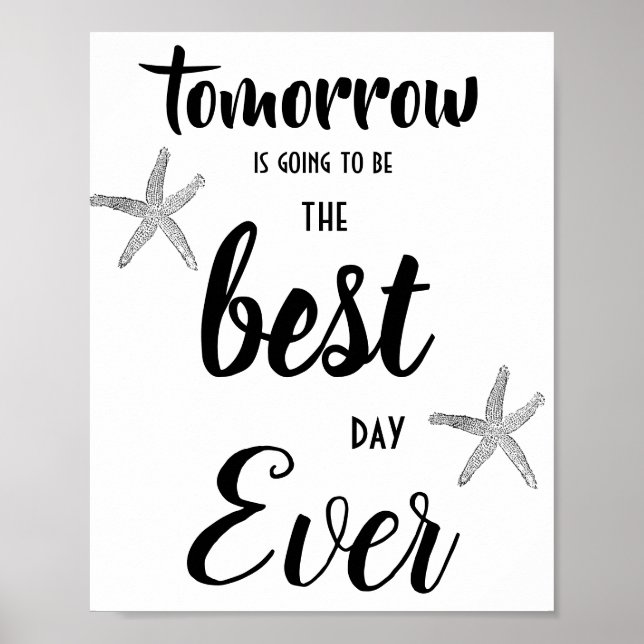 Beach Rehearsal Dinner Sign * Best Day Ever (Front)