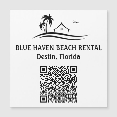Beach rental Home STR QR Code Vacation 