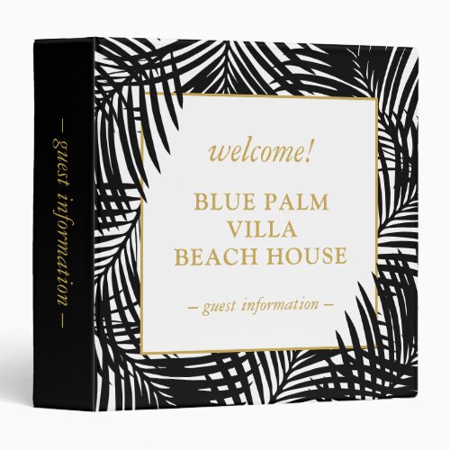 Beach Rental House Vacation Information Book 3 Ring Binder