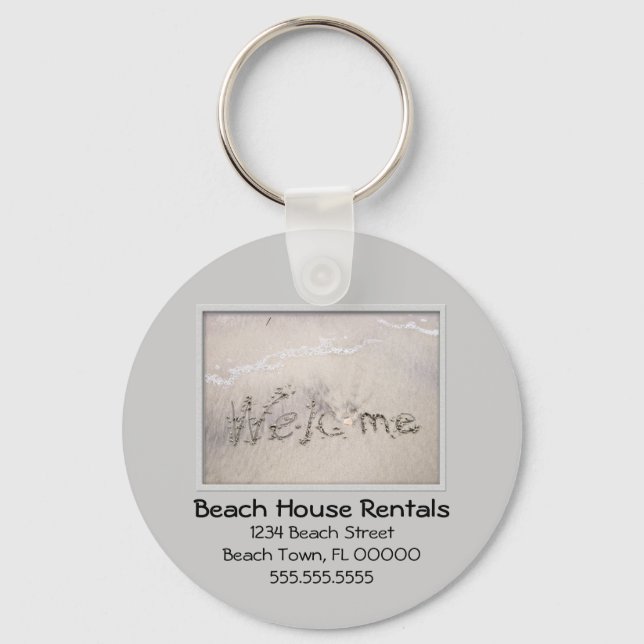 Beach Rentals Welcomes Keychain (Front)