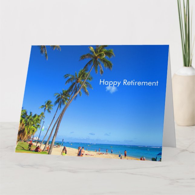 beach retirement card big (Front)