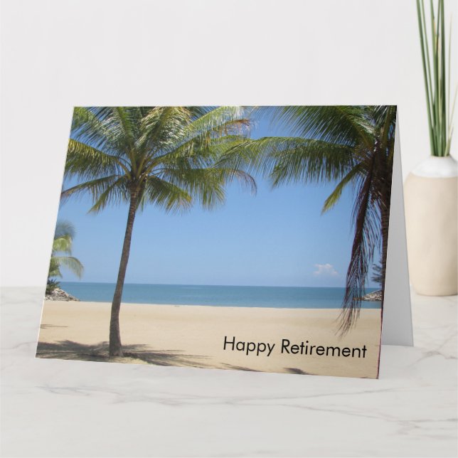 beach retirement card big (Front)