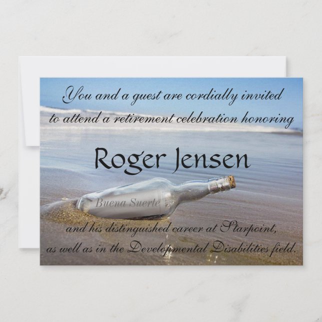 Beach Retirement Invitation (Front)