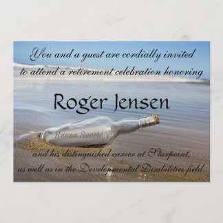 Beach Retirement Invitation