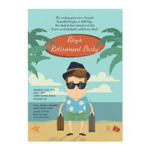 Beach Retirement Party Invitation