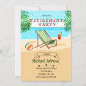 Beach retirement party invitation | Zazzle