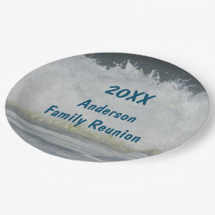 Beach Reunion Family Gathering Ocean Wave Seaside Paper Plates