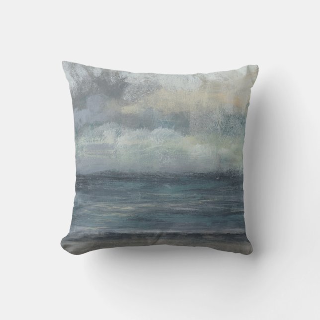 Beach Rise Throw Pillow (Front)