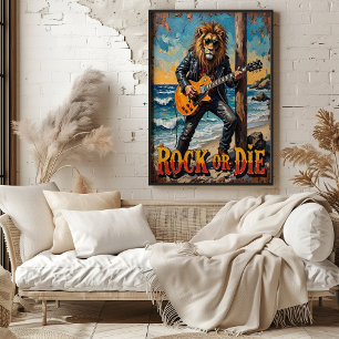Beach Rocker: Lion  Poster