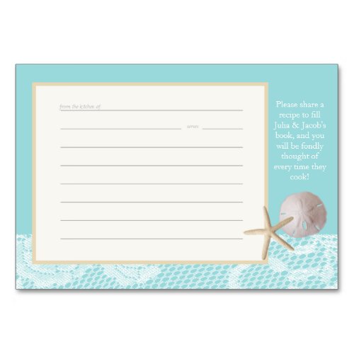 Beach Romance Recipe Card Robin Egg Blue