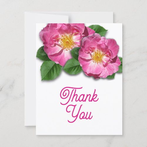 Beach Roses Thank You Message  Invitation