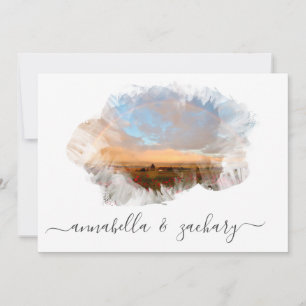 *~* BEACH RSVP - QR RAINBOW AR11 BEACH WEDDING INVITATION