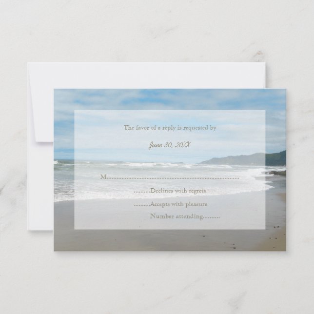 Beach RSVP Wedding Invitation (Front)