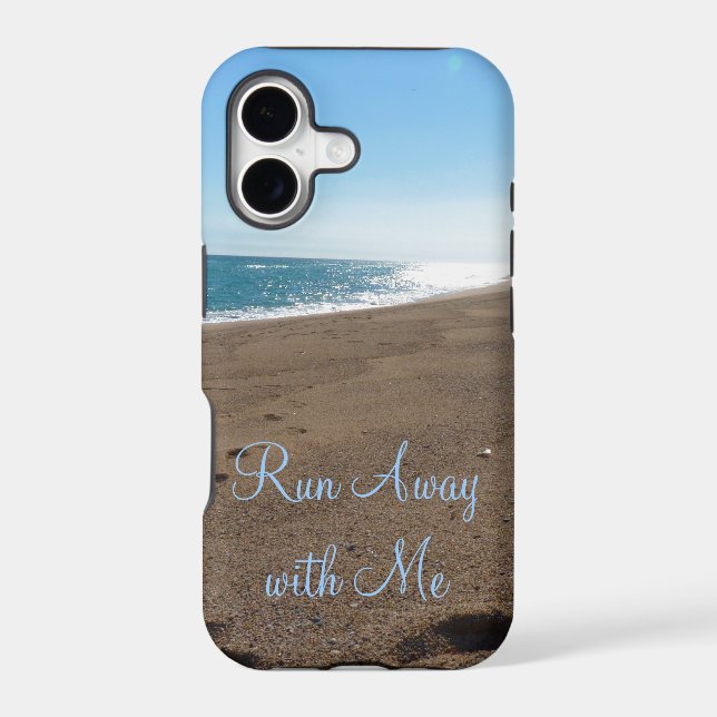 Beach Run Away with Me Quote Iphone Case (Back)