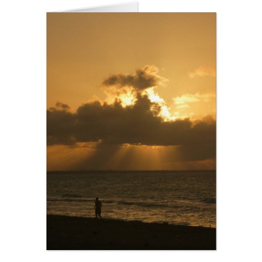 beach run sunset cards (Front)