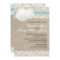 Beach Rustic Burlap Lace Wedding Invitation