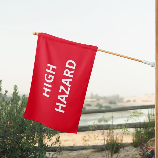 Beach Safety Flag - High Hazard Red (Insitu (Back))