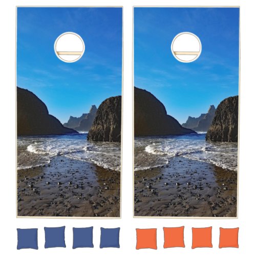 Beach Sand and Rocks Cornhole Set