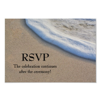 Beach Sand and Sea Foam Wedding RSVP Card