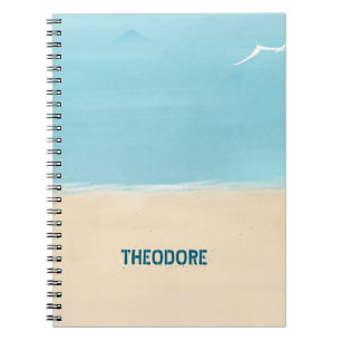 Beach Sand Aqua Notebook