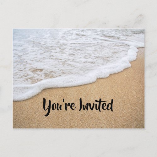 Beach Sand Birthday Party Invitation Postcard