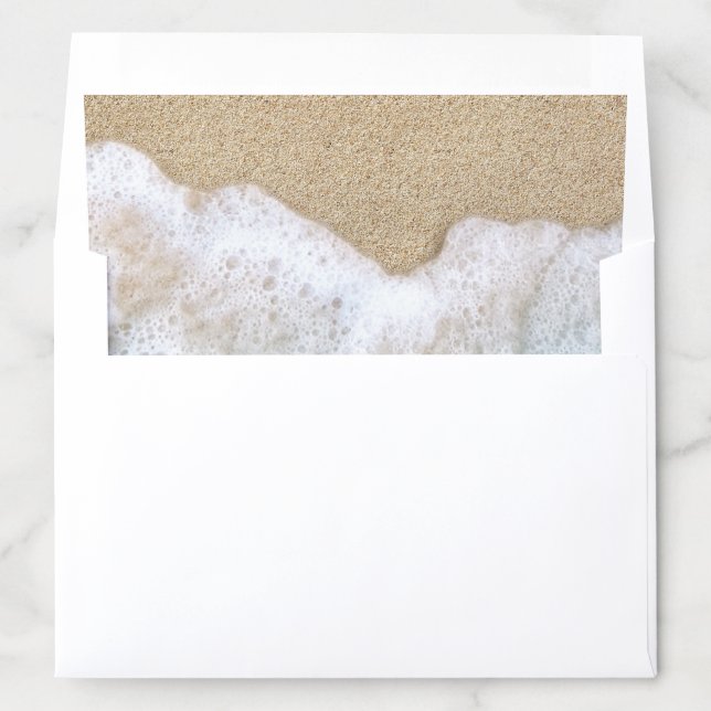 Beach Sand & Blue Beach Waves Envelope Liner (In Envelope)
