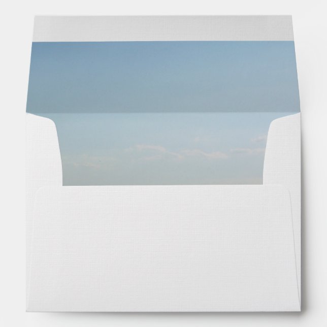 Beach Sand Blue Sky Wedding Envelope (Back (Bottom))