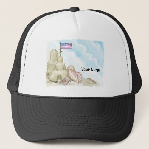 Beach Sand Castle Trucker Hat