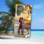 Beach Sand Custom Photo Template Phone Case<br><div class="desc">Beach themed smartphone case with seashells and sand bordering your photo. Select a favorite photo and upload it to the photo template. A starfish and seashells, in sand, border the top and bottom. Shown on a Galaxy case, but should transfer fine to any other phone case listed. It will print...</div>