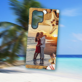 Beach Sand Custom Photo Template Phone Case by millhill at Zazzle