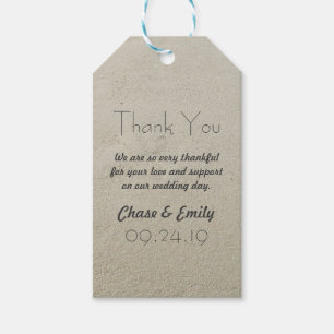 Beach Sand Custom Tie On Favor Tags