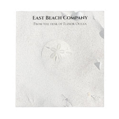 Beach Sand Dollar Background Blank Notepad