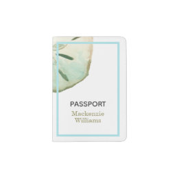 Beach Sand Dollar Custom Passport Cover