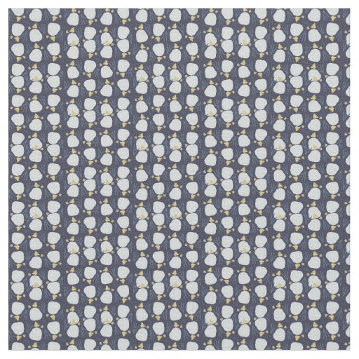Beach Sand Dollar Floral Blue Yellow Pattern Fabric