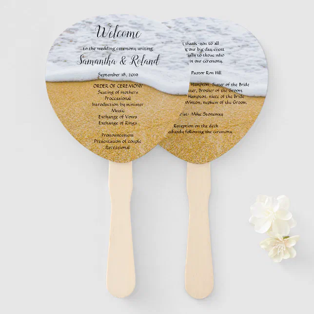 Beach Sand Double Sided Fan Program Kit Zazzle