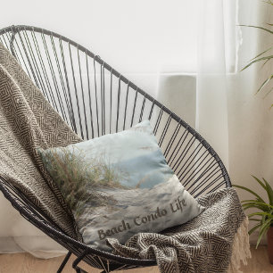 Beach Sand Dune Scene Throw Pillow