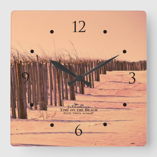 Beach Sand Dunes Fence Clock (Front)