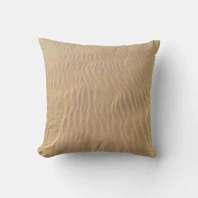 Beach Sand Dunes Throw Pillow (Front)
