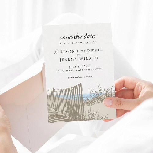 Beach Sand Dunes Wedding Save the Date