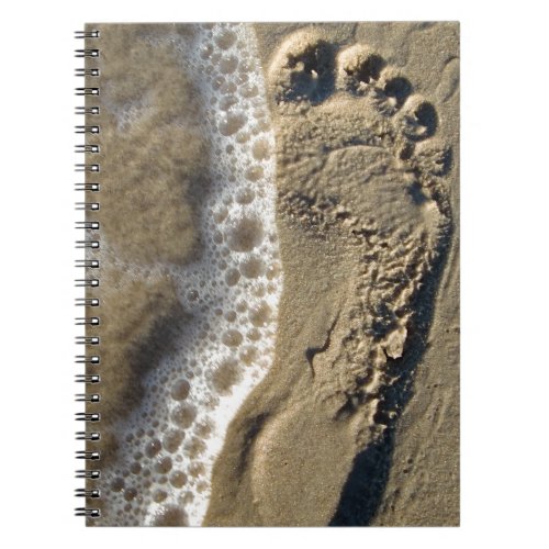 Beach Sand Footprint Notebook