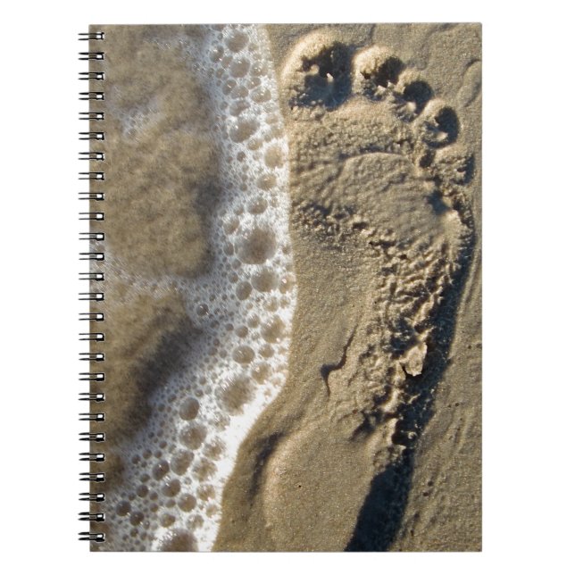 Beach Sand Footprint Notebook (Front)