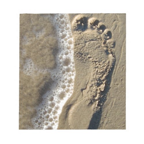 Beach Sand Footprint Notepad